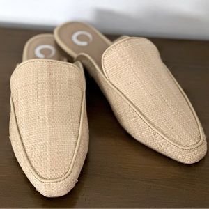 Beige Tan Mule Slide Loafer size 8.5